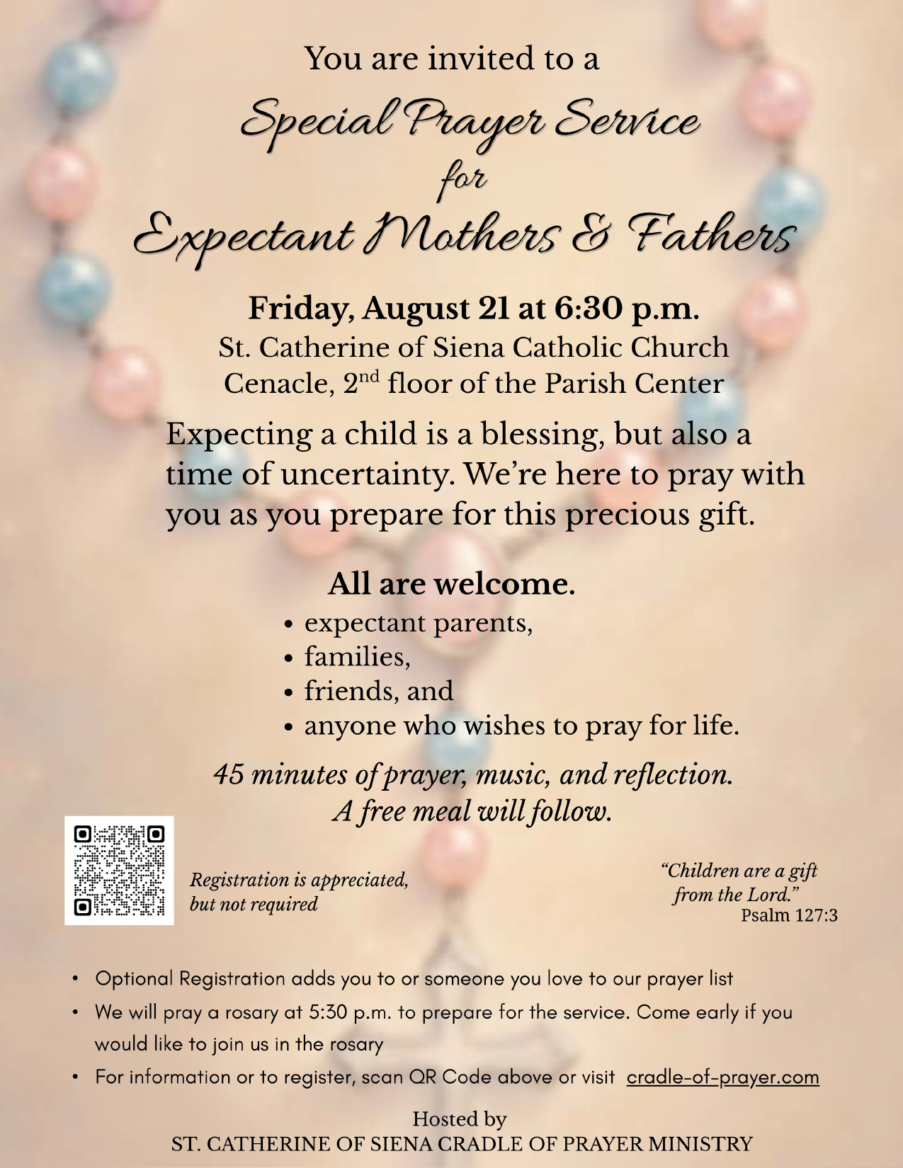Cradle of Prayer flyer